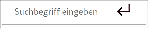 im Eingabe-Feld steht "Suchbegriff eingeben", rechts daneben ist ein Pfeil