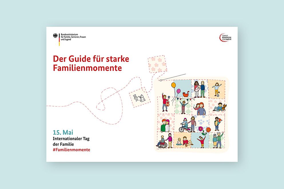 Schriftzug "Der Guide für starke Familienmomente"