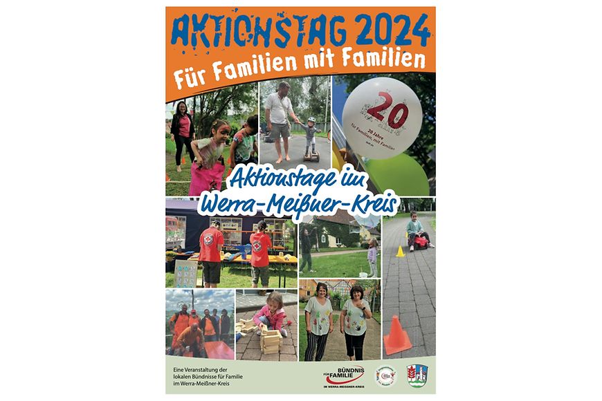 Collage mit Impressionen vom Aktionstag Bündnis für Familie im Werra-Meißner-Kreis